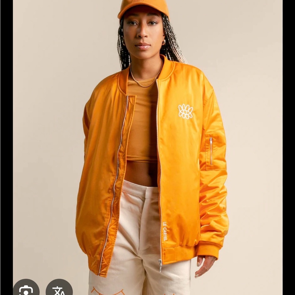Vibrant Orange Bomber Jacket